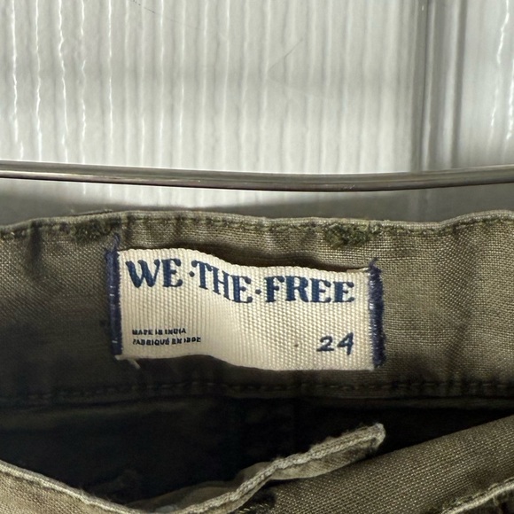 Free People Good Luck Barrel Leg Pants in Olive Green 24 - Picture 8 of 9